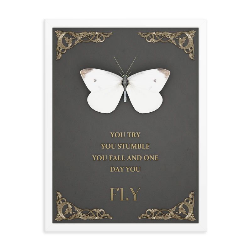 BUTTERFLY INSPIRATIONAL QUOTES WALL ART