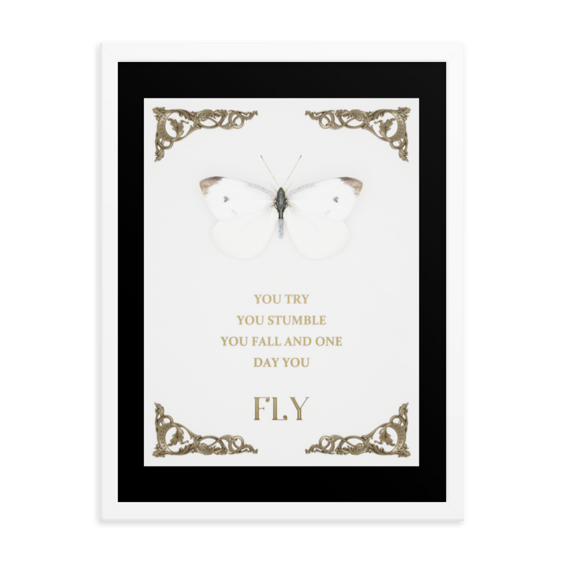 BUTTERFLY INSPIRATIONAL QUOTES WALL ART