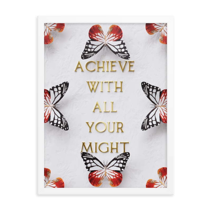 ACHIEVE WITH ALL YOUR MIGHT WALL ART