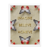 IMAGINE BELIEVE ACHIEVE WALL ART