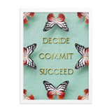 DECIDE COMMIT SUCCEED WALL ART