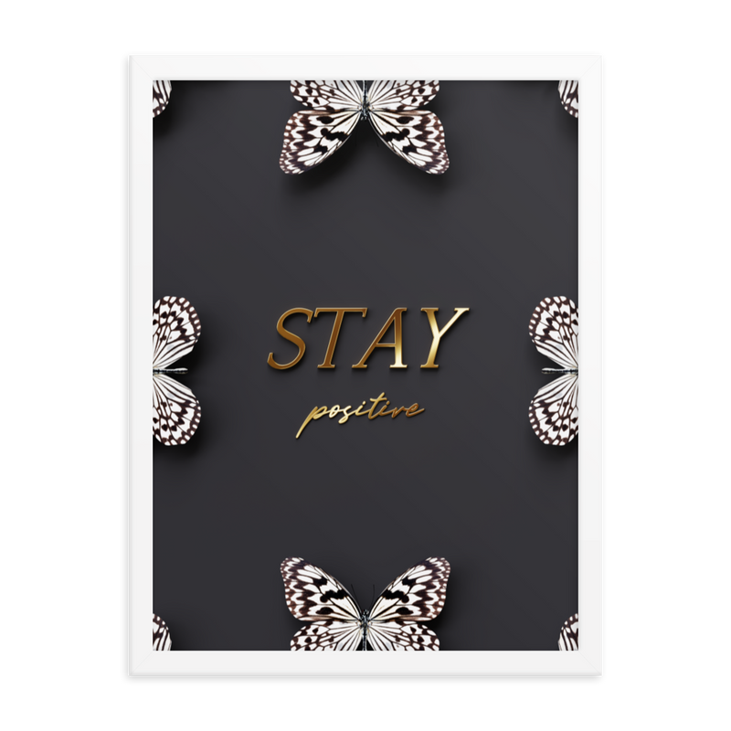 stay positive quote (black)