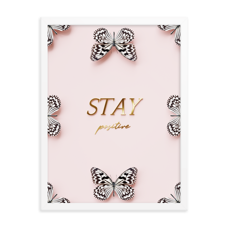 stay positive quote (pink)