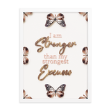 I'am stronger than my strongest excuses Quotes Wall Art