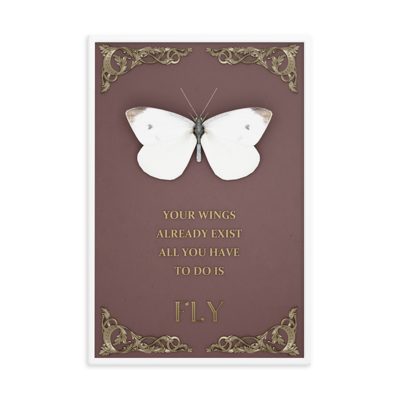 BUTTERFLY INSPIRATIONAL QUOTES WALL ART