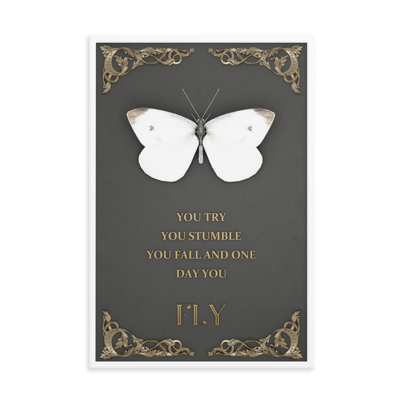 BUTTERFLY INSPIRATIONAL QUOTES WALL ART