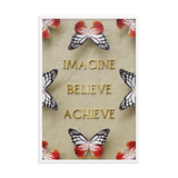 IMAGINE BELIEVE ACHIEVE WALL ART