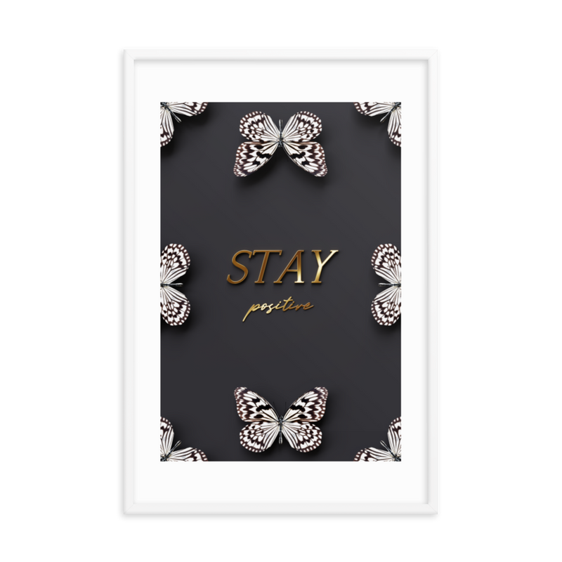 stay positive quote (black)