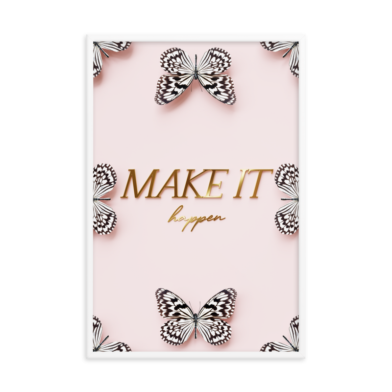 make it happen quote (pink)