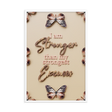 I'AM STRONGER THAN MY STRONGEST EXCUSES QUOTES WALL ART