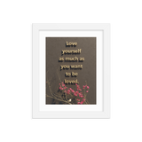 LOVE YOURSELF QUOTES HOME DECOR