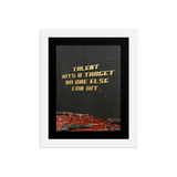 MOTIVATIONAL QUOTE POSTER FRAMED